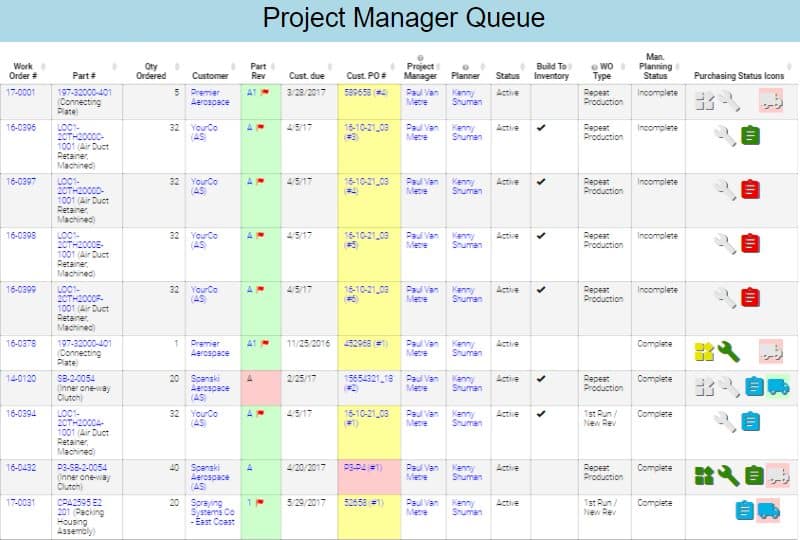 project managment software machine shop