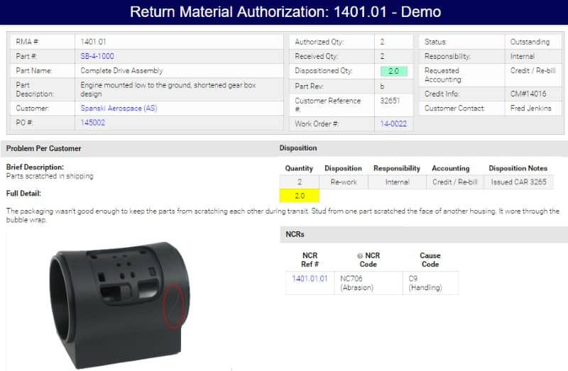 Return Material Authorization