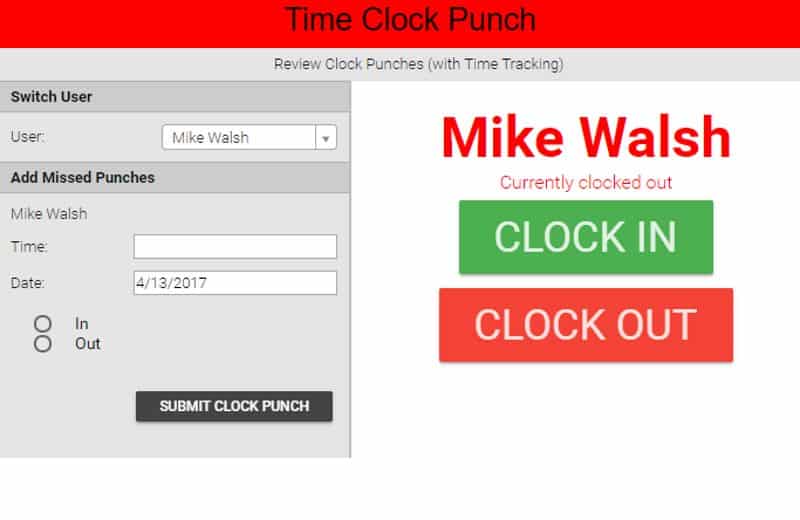 time clock software erp