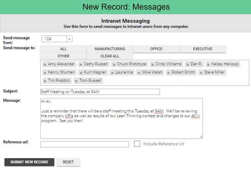New Record: Messages Screenshot