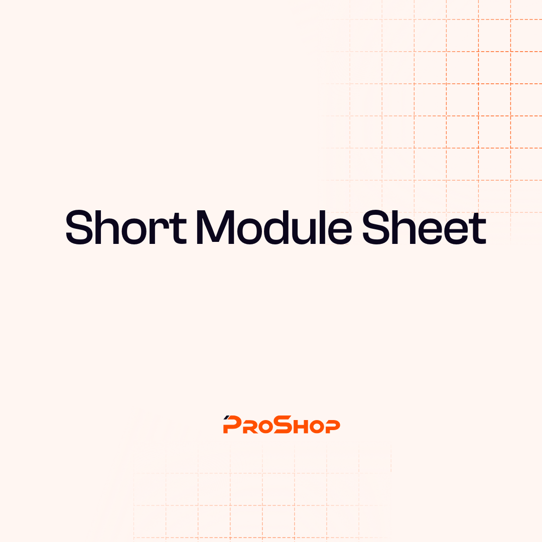 Short Module Sheet